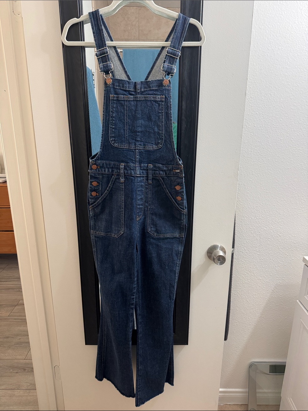 Madewell Indigo Denim Overalls with Branded Patch sz XS